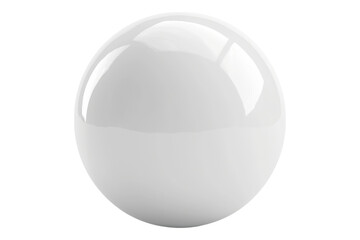 white color ball isolated on transparent background
