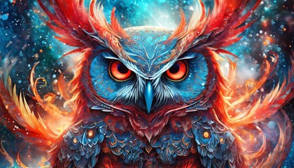 Magical Mythical Phoenix Owl