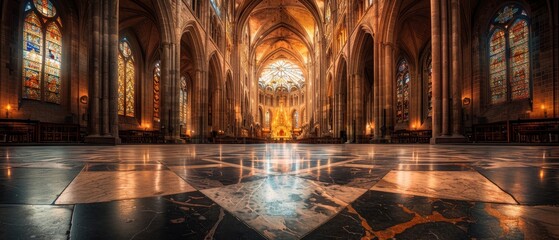 Capture a majestic cathedral with a warped
