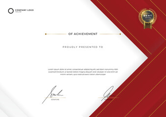 Gradient modern certificate of achievement template