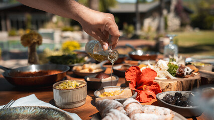 Turkish Breakfast Table. Healthy breakfast