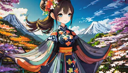 かわいらしい女の子の、幻想的なクリエーチャー