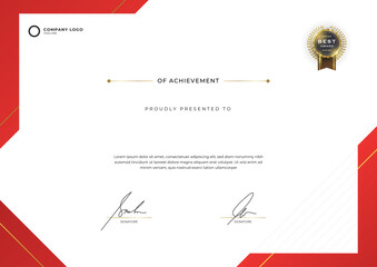 Gradient modern certificate of achievement template