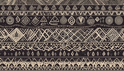 Tribal inspired patterns with intricate motifs and upscaled_4