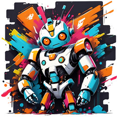 graffiti of robot