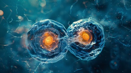 Embryo stem cell research: Investigating mitosis and genetic therapy. Explore biology through a microscope in 3D to unravel the mysteries of human development at the cellular level.
