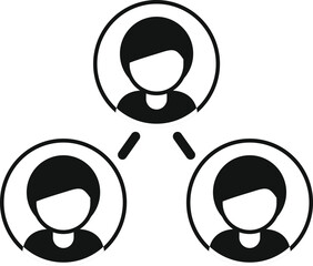 Social community human group icon simple vector. Team society. Social person unity