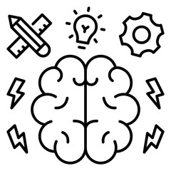 Obraz premium brainstorming icon illustration