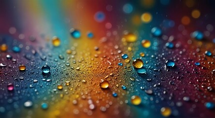  colorful background with water droplets, 