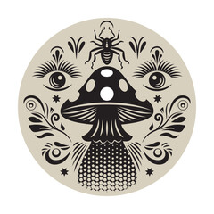 Vector illustration on the theme of mythology, mystic and esoteric. 