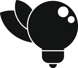 Eco bulb icon simple vector. Light energy. Smart power lamp