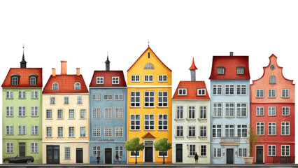 Obraz premium PNG Copenhagen building architecture cartoon.