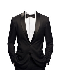 Tuxedo Mockup for Portrait ID Passport Isolated on Transparent Background
