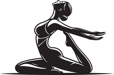 yoga silhouette vector