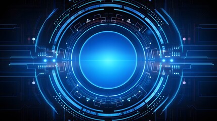 Obraz premium blue Abstract technology background circles digital hi-tech technology design background. concept innovation. vector illustration