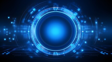 Fototapeta premium blue Abstract technology background circles digital hi-tech technology design background. concept innovation. vector illustration
