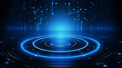 
blue Abstract technology background circles digital hi-tech technology design background. concept innovation. vector illustration