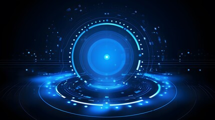 
blue Abstract technology background circles digital hi-tech technology design background. concept innovation. vector illustration