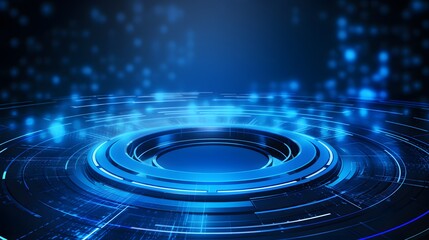Fototapeta premium blue Abstract technology background circles digital hi-tech technology design background. concept innovation. vector illustration