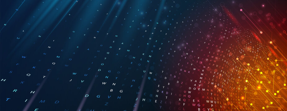 Technology abstract futuristic science background for internet business. Big data concept. Vector art.
