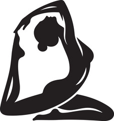 yoga silhouette vector