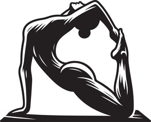 yoga silhouette vector