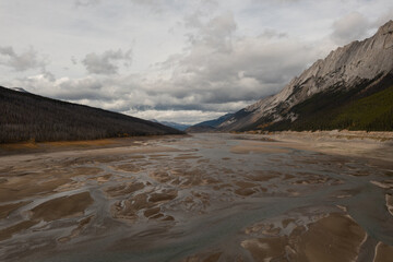 Aerial view of Medicine Lake in the dry season.