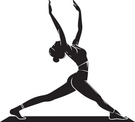 yoga silhouette vector