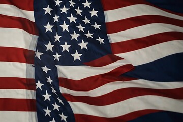 Obraz premium American flag background Minimalistic USA Flag: Independence Day Banner