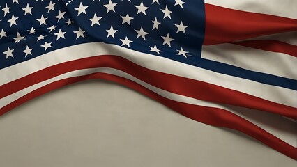 Obraz premium American flag background Minimalistic USA Flag: Independence Day Banner