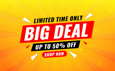 Big Deals Sale Banner Design Sale template. Best deal banner, Sales banner Vector design promotion for digital and print market