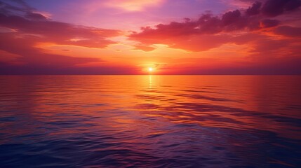 Obraz premium sunset over a calm ocean, 