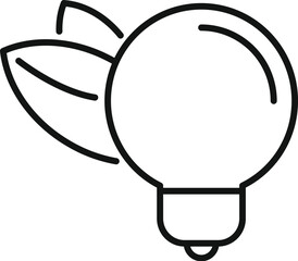 Eco bulb icon outline vector. Light energy. Smart power lamp