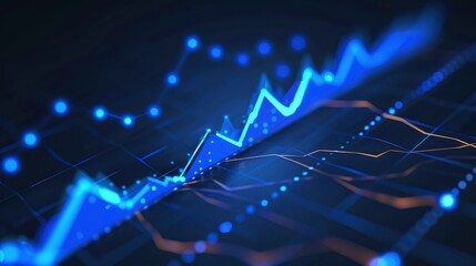 Financial Graph Showing Growth Stock Diagram Or Business Investment Market, Background HD For Designer        
