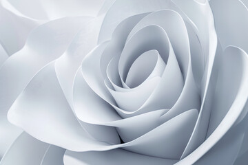 Elegant White Abstract Rose Design, Perfect For Backgrounds and Wallpapers