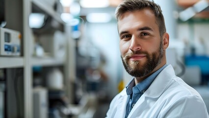Obraz premium Biomedical engineer specializing in developing medical devices. Concept Biomedical Engineering, Medical Devices, Research and Development, Healthcare Innovation, Engineering Solutions