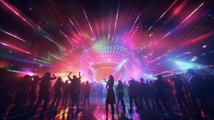 A captivating disco party loop background 