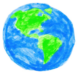 Fototapeta premium PNG Earth drawing planet globe.