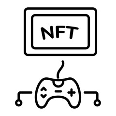 Here’s an linear icon of nft gaming 