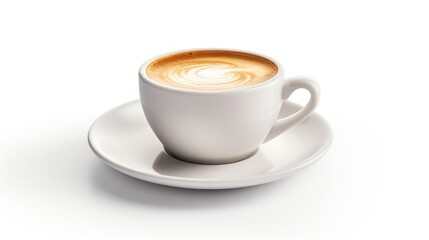 a steaming cup of espresso with crema, 