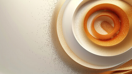 Abstract background with luxury gold circle color. Generative ai