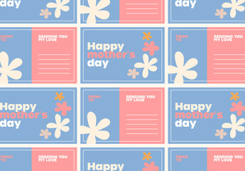 Mother's Day Greeting Card Layout