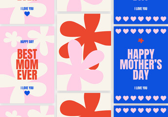 Mother's Day Poster Set Layout