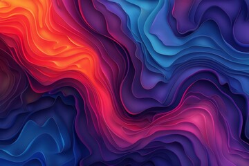 Obraz premium Abstract waves in orange and blue tones