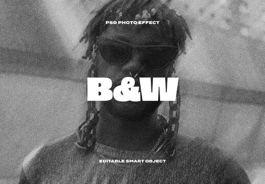 Vintage Black & White Photo Effect