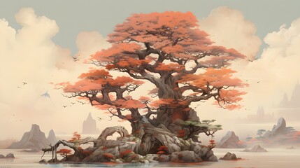 arbre fantasy, généré par IA