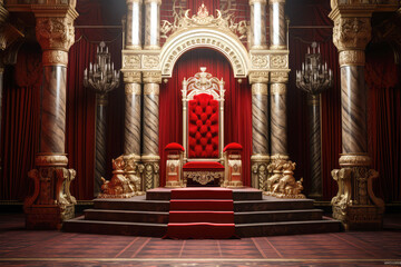 beautiful hall throne on background
