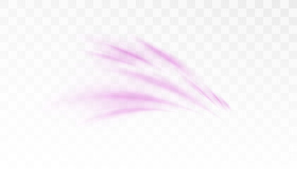 Air flow effect. Pink wind flow waves isolated on white background. Air conditioning vector.