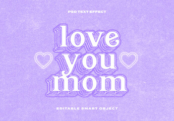 Mother's Day Vintage Text Effect