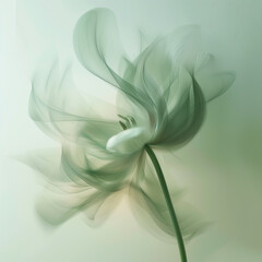 Abstract flower, black and white illustration. Illustration for design, artists.